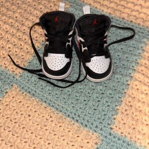 Jordan Kids Black and White Sneakers